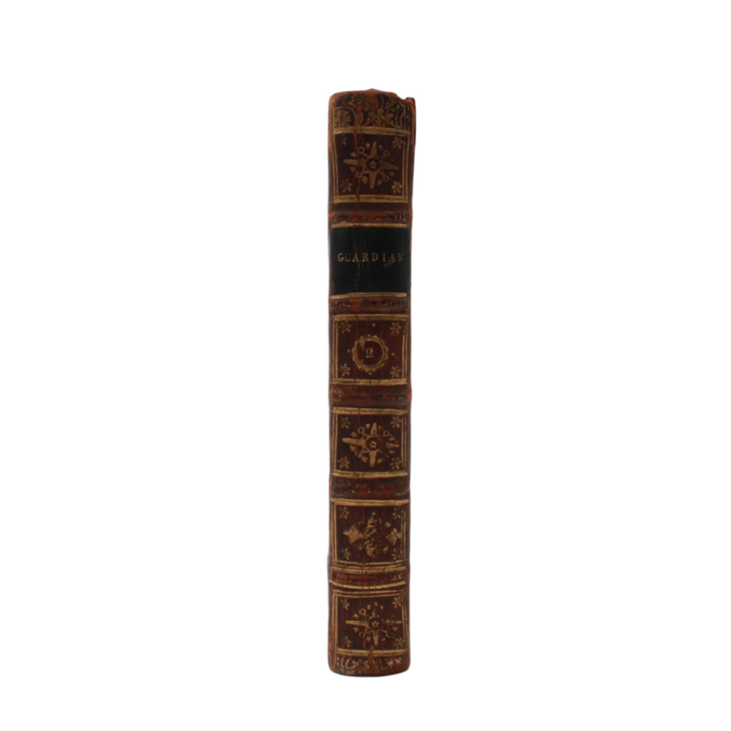 2 Volumes 1726 "The Guardian" Brown Full Leather Books
