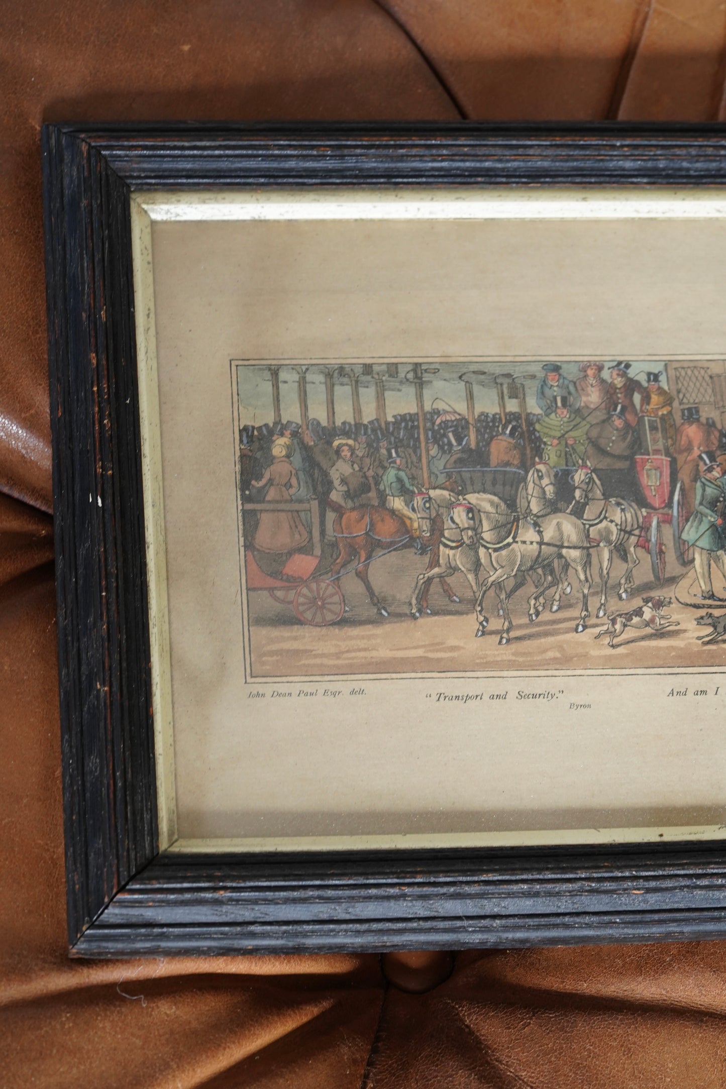 Antique English Coaching Prints, A Trip to Brighton, Set of Four Engravings