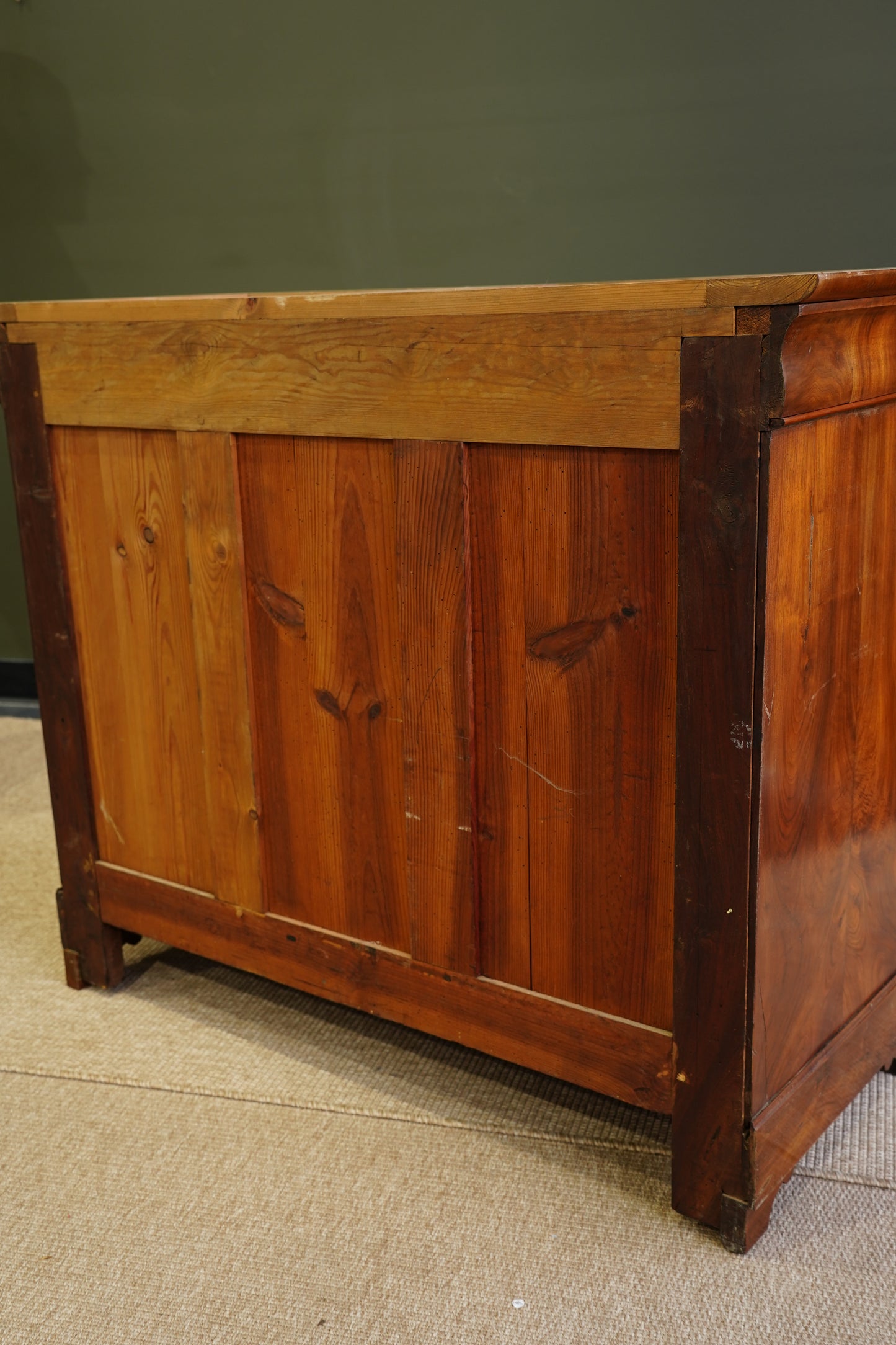 Antique Louis Philippe Walnut Commode with Marble Top
