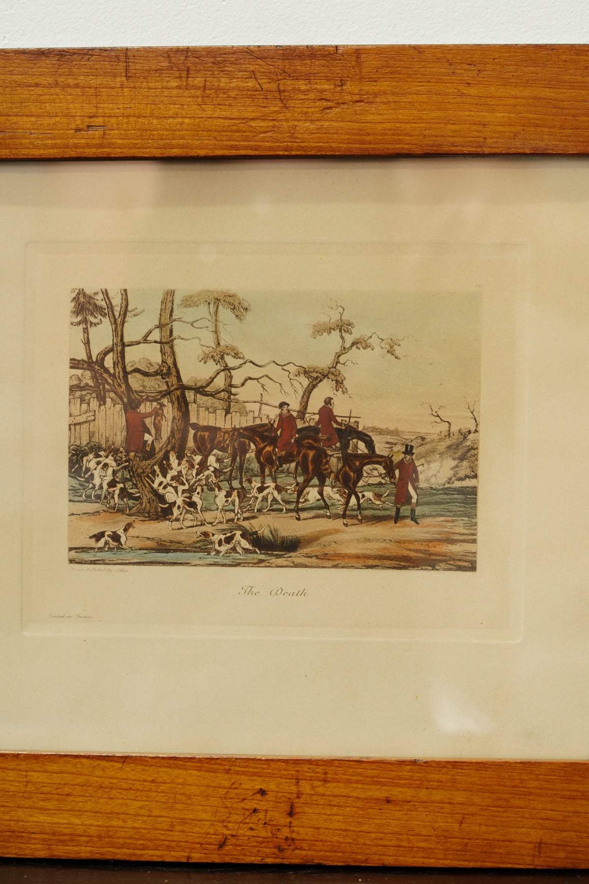 Pair of Vintage French Fox Hunting Prints After Henry Alken