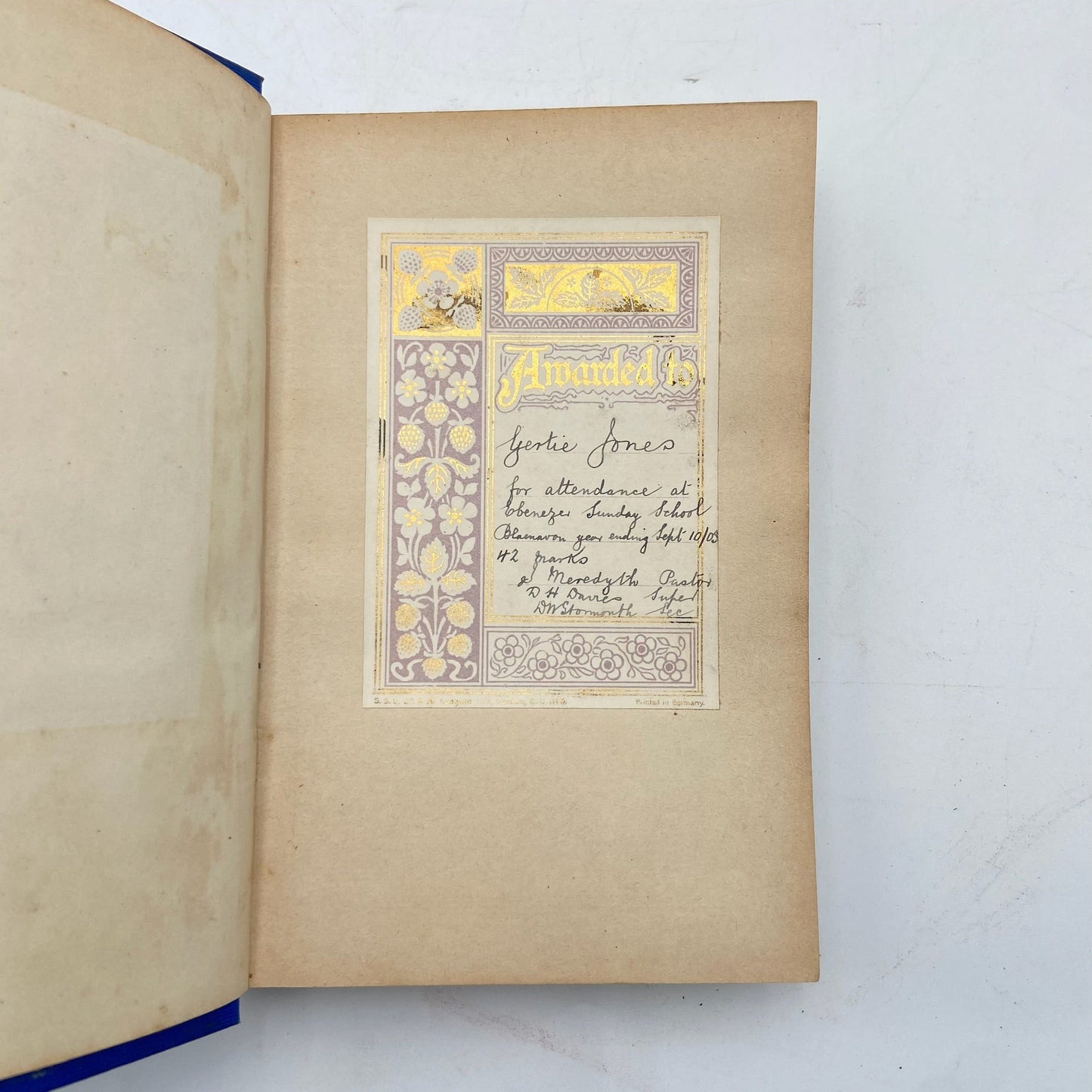 1902 " Britain’s King and Queen " Royalty Blue Cloth Book