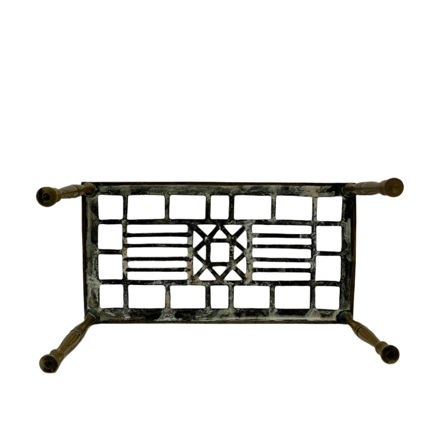 Small Antique English Brass Riser | Trivet
