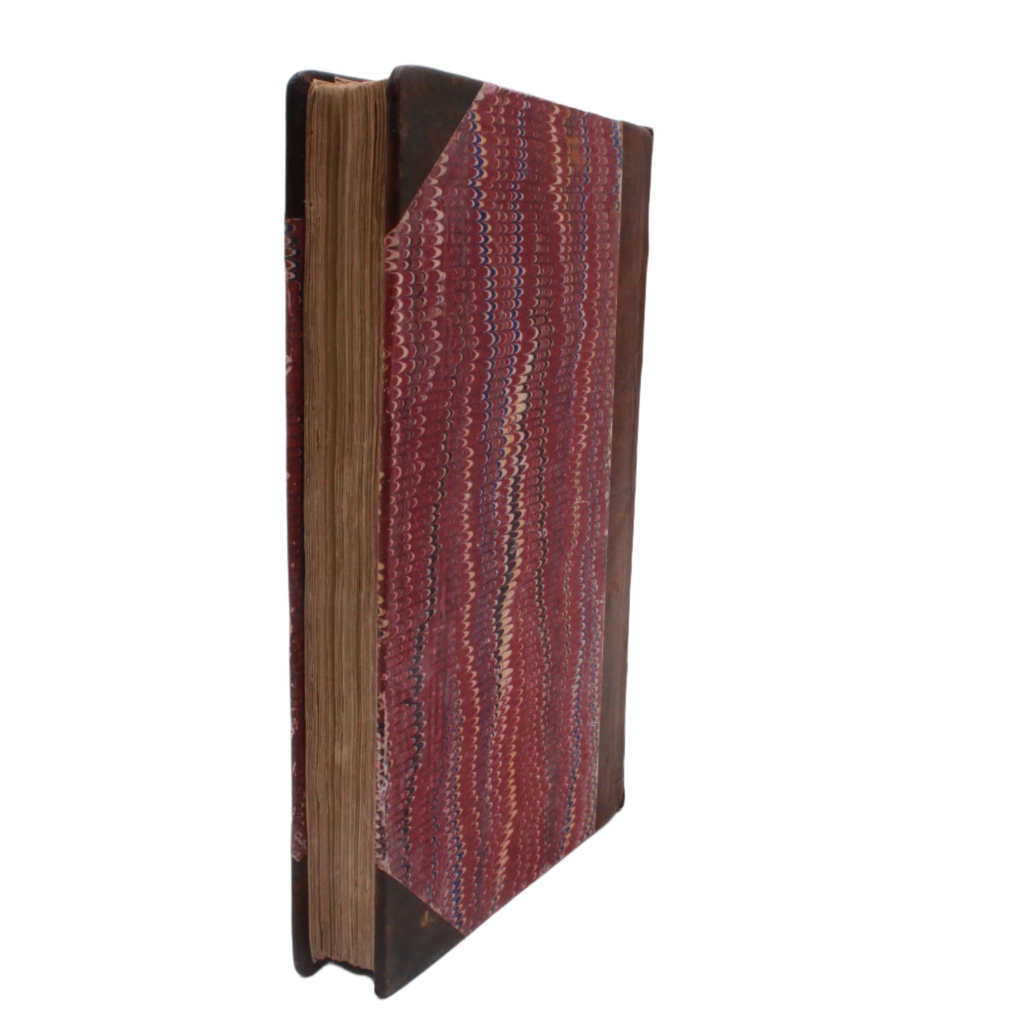 1849 "Decorated Windows: A Series of Illustrations of the Window Tracery of the Decorated Style of Ecclesiastical Architecture" Brown Half Leather Book