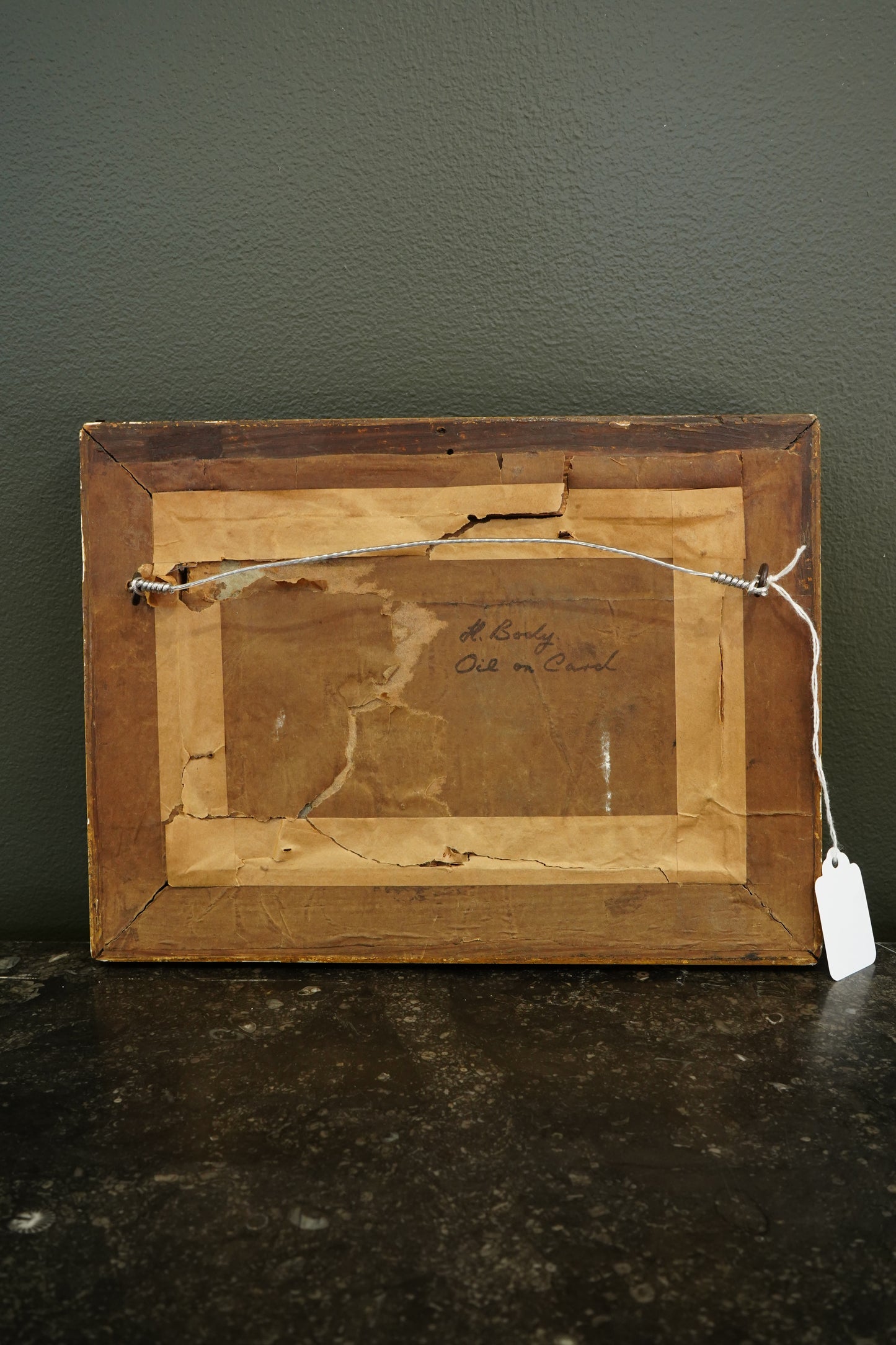 Antique English Coastal Oil on Card, Attributed to Alfred H. Bool, Circa 1900