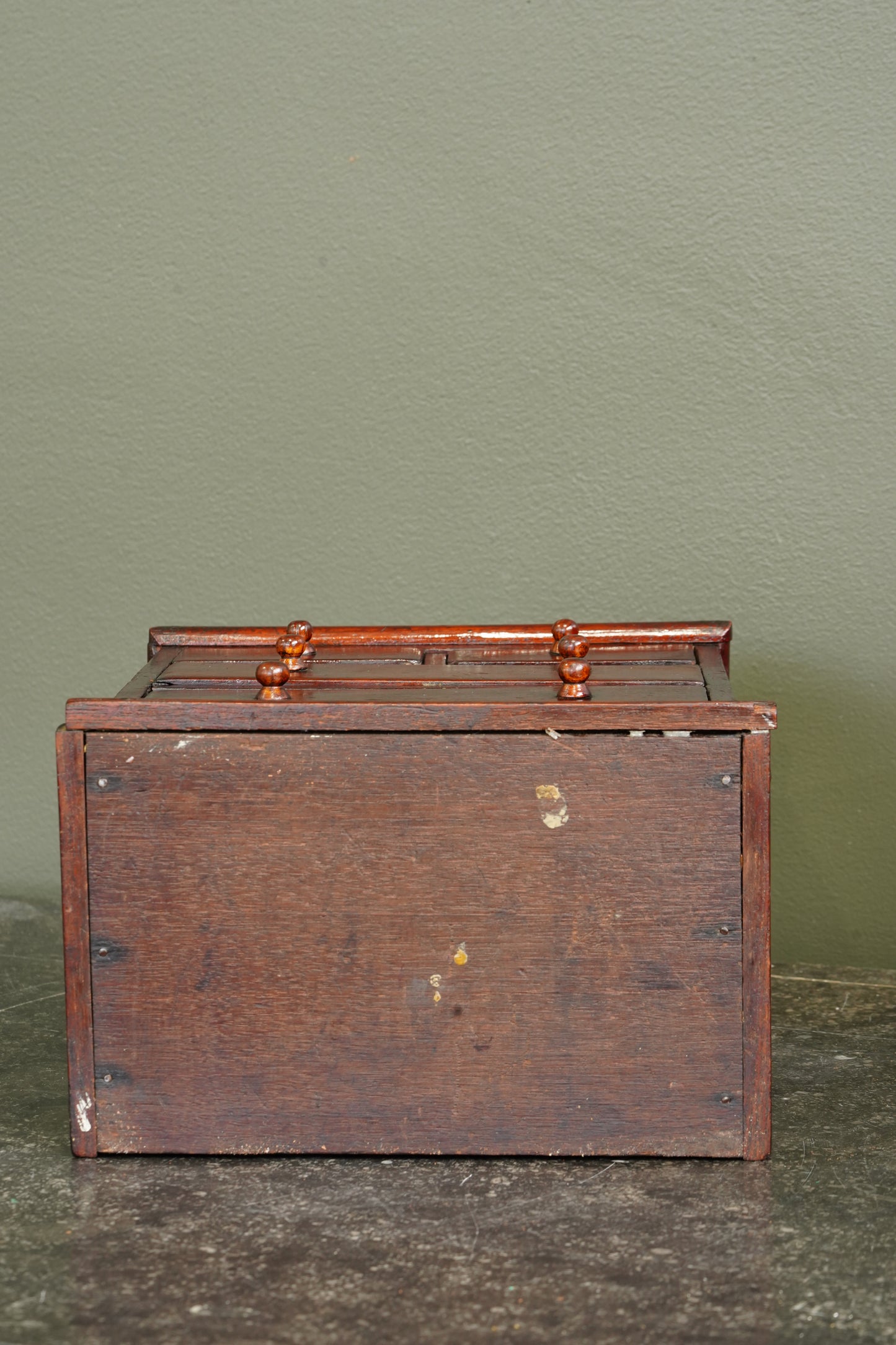 Antique English Miniature Mahogany Chest of Drawers, Ca. 1870