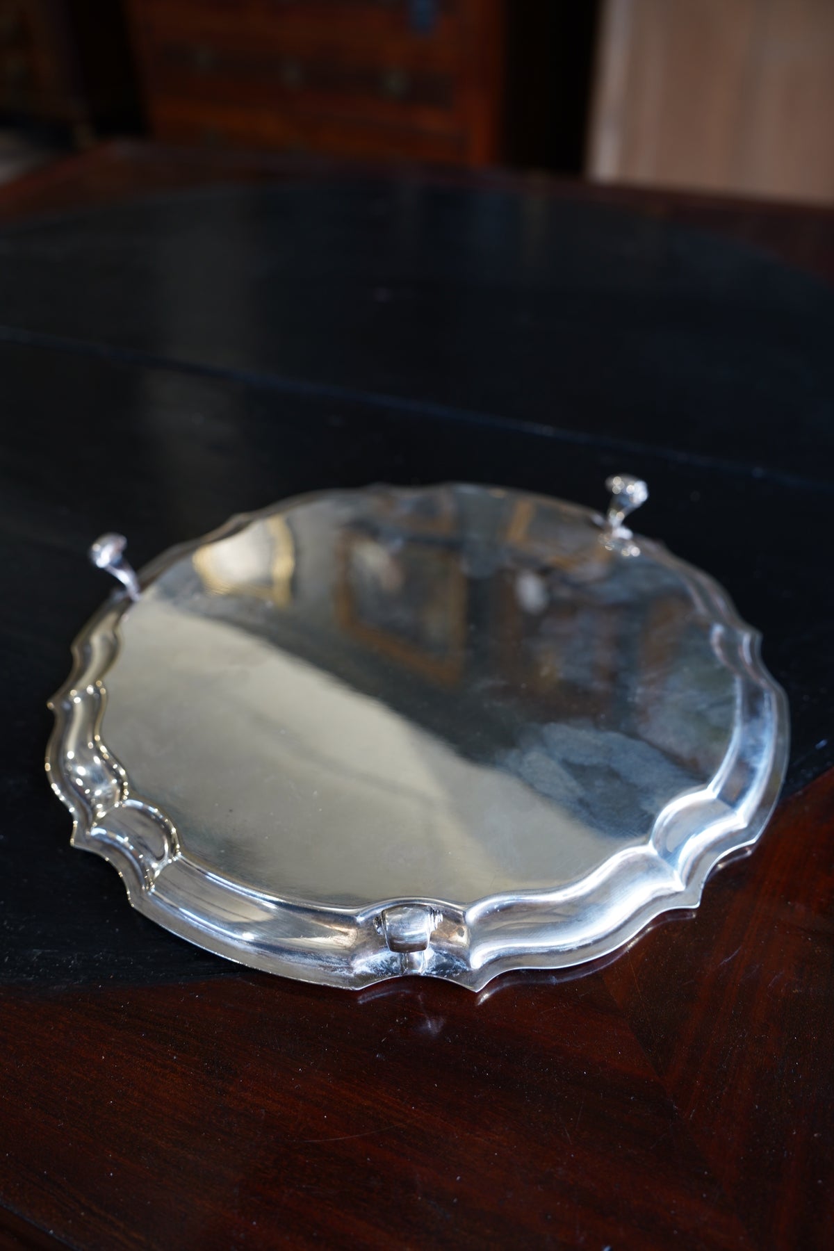 Antique Georgian Style Silverplate Serving Tray