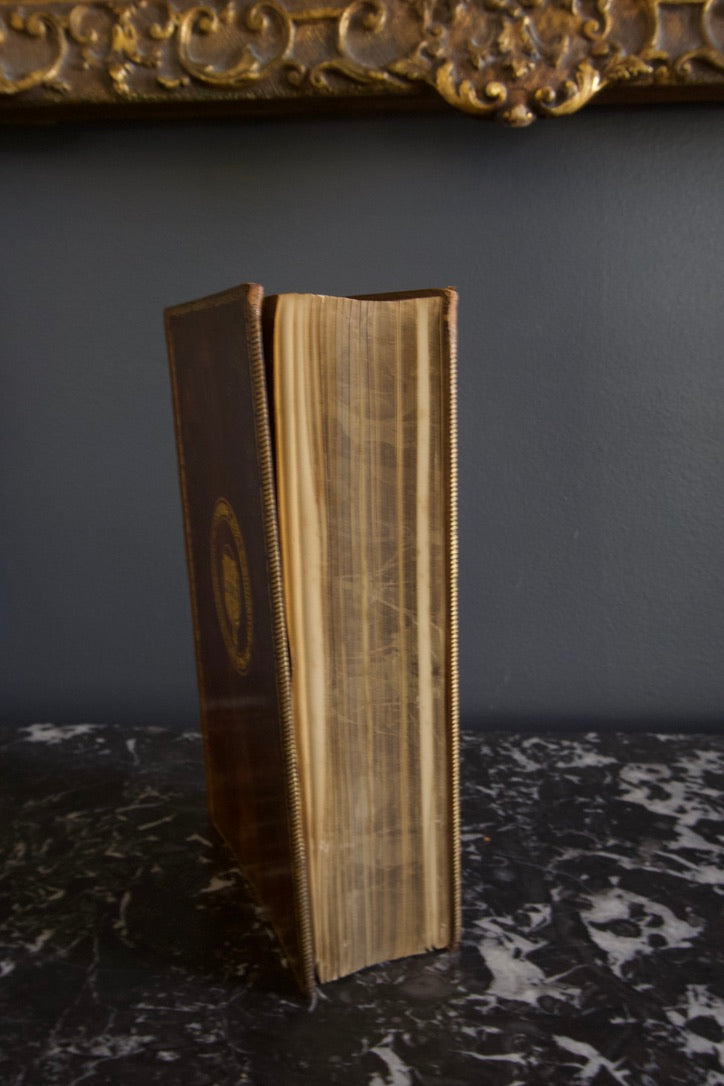 1896 "Prose Masterpieces from Modern Essayists" Brown Full Leather Book