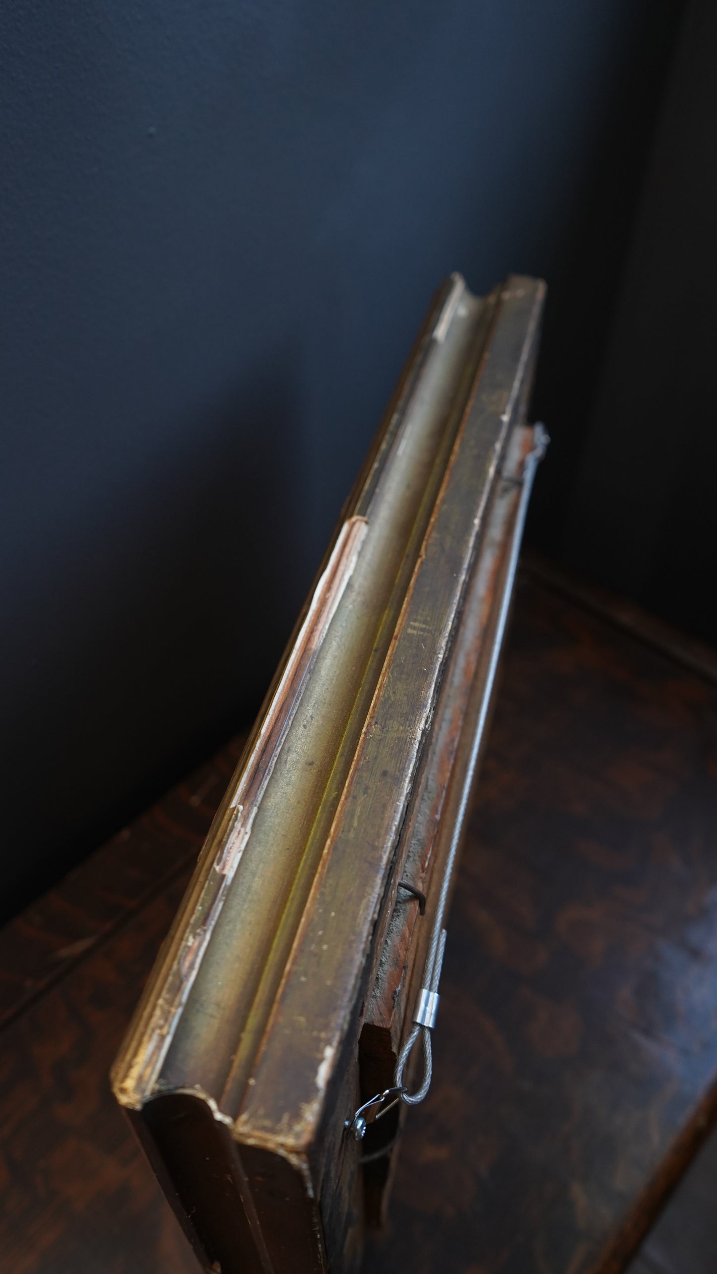 “The Bowl of Apples” by Nicholas Marsh, dated 1958 | English Still Life Oil on Panel in Antique Gilt Frame