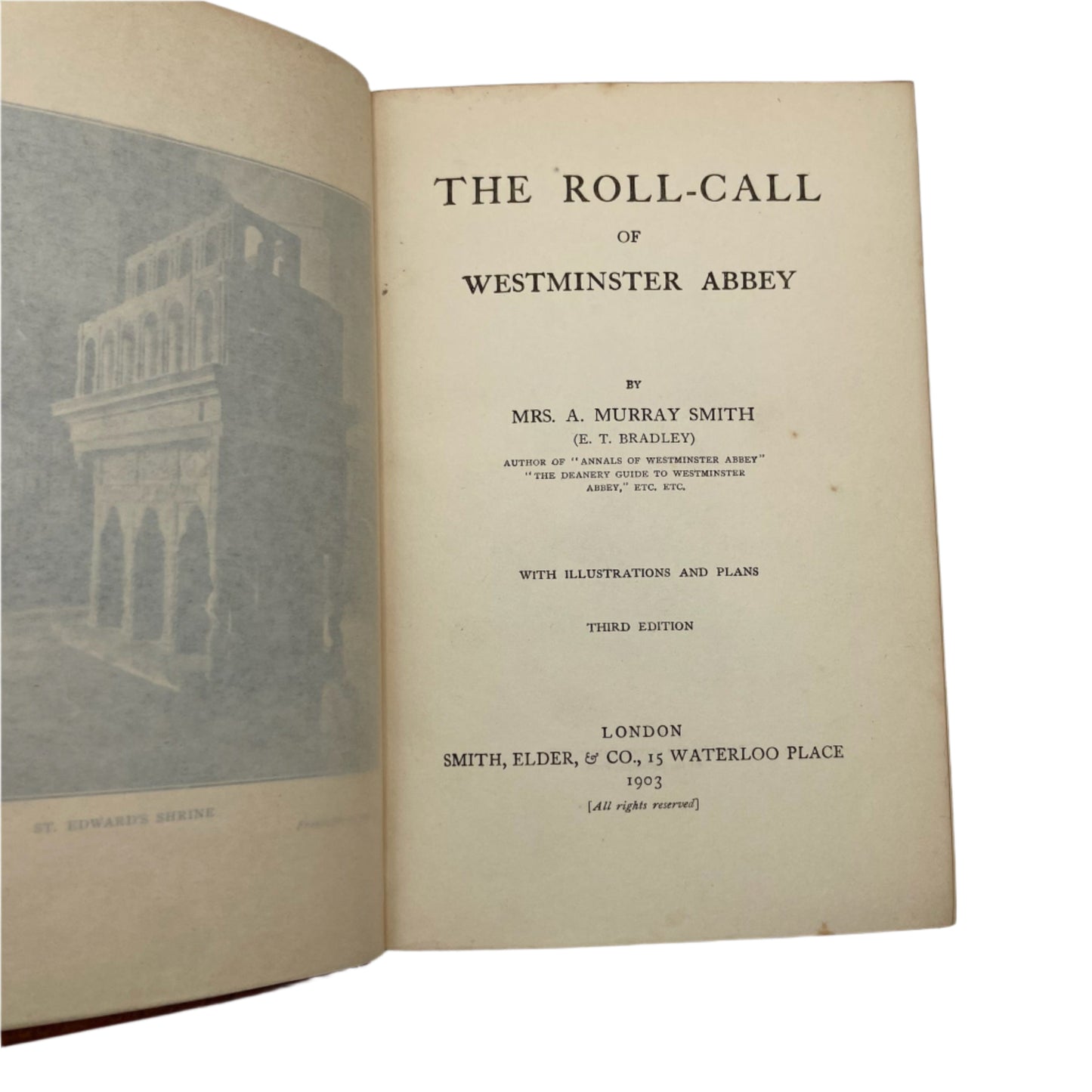 1903 " The Roll-Call of Westminster Abbey " Brown Tree Calf Leather Book