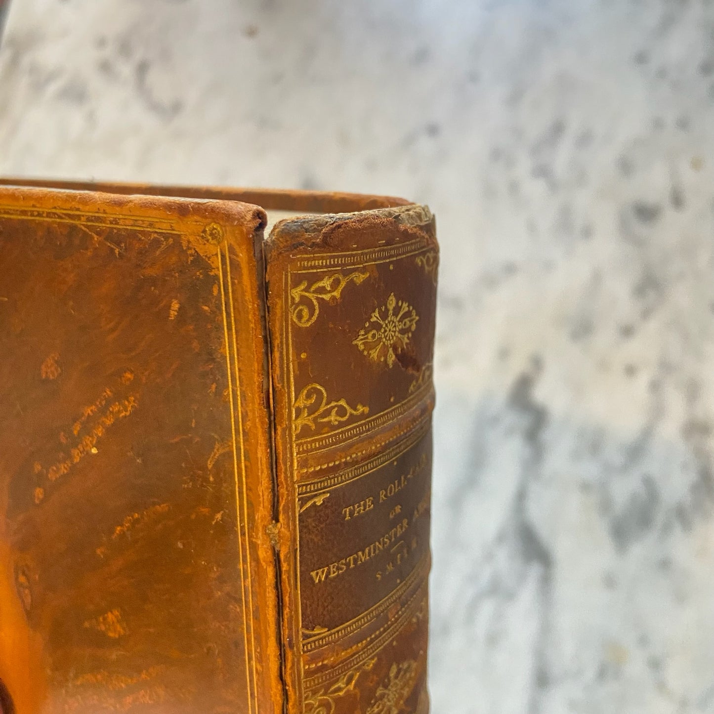 1903 " The Roll-Call of Westminster Abbey " Brown Tree Calf Leather Book