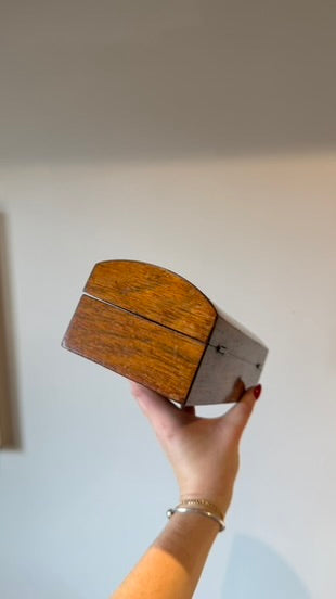Antique English Banded Rosewood and Satinwood Box