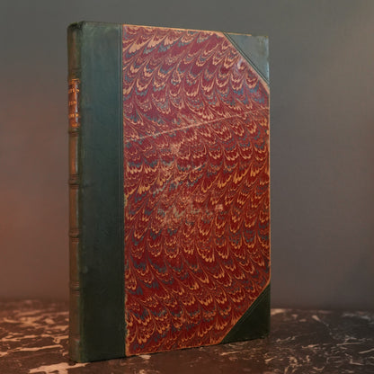 1838 Cobbett English Gardener Fold-Out Plate Half Leather