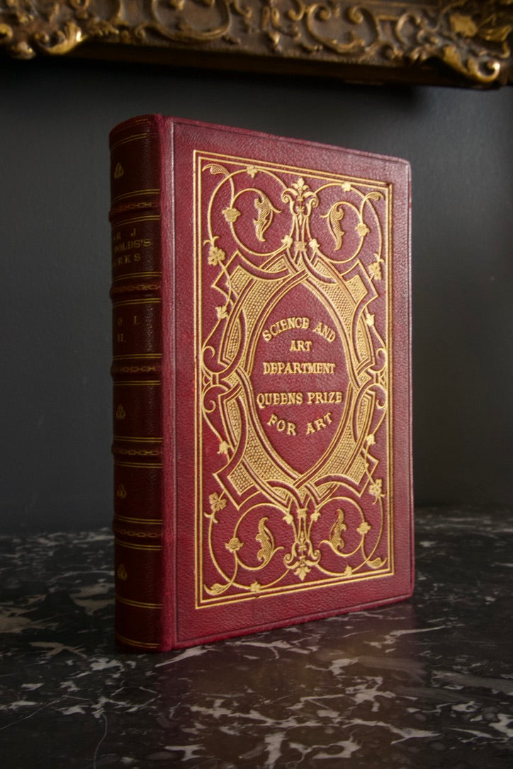 1883 Vol. 2 "The Literary Works of Sir Joshua Reynolds" Red Full Leather Book