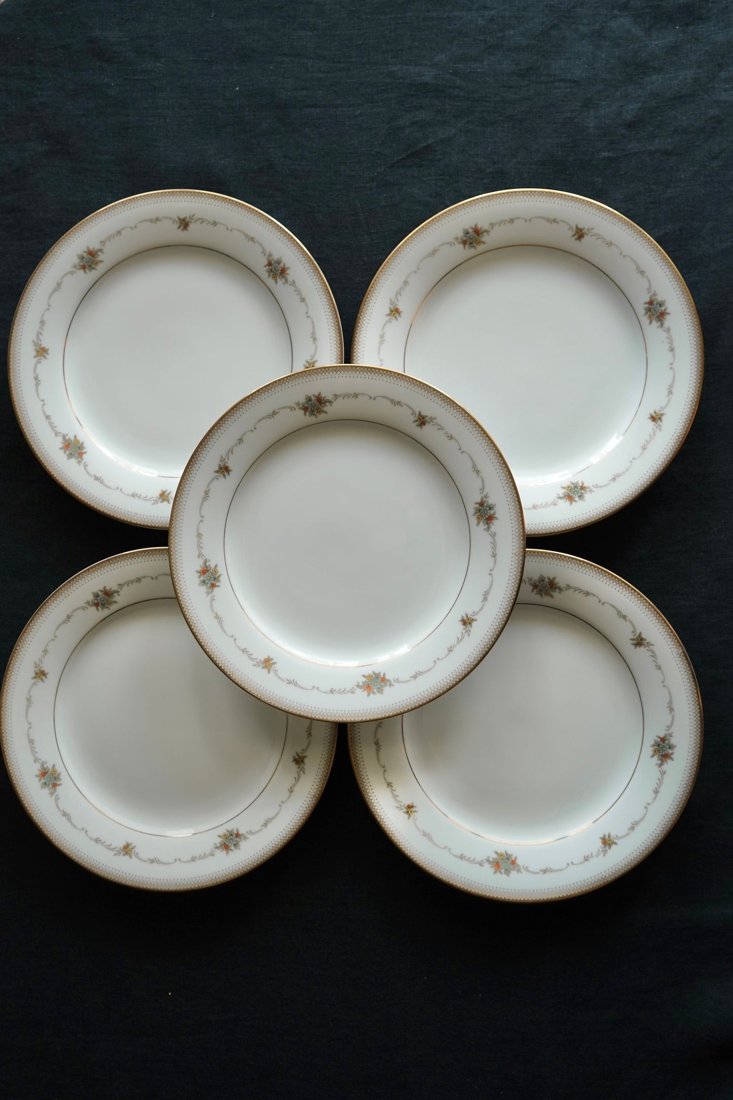 Mid-Century Noritake ‘Joanne’ Bone China Side Plates (Set of 5)
