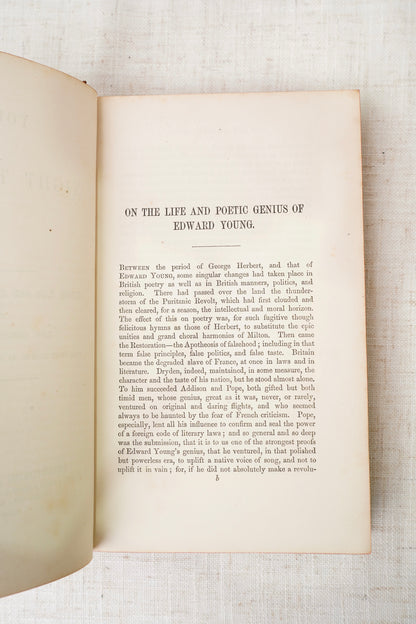 Antique Young's Night Thoughts Full Leather Eton Gift 1863