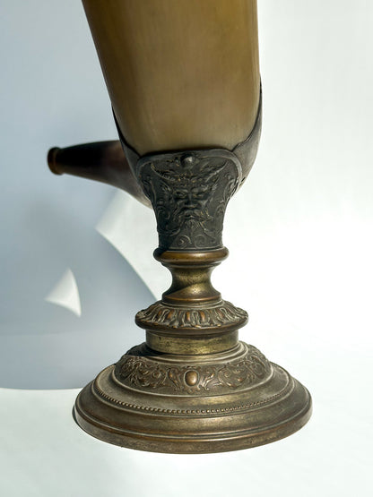 Antique Ceremonial Drinking Horn – A Timeless Trophy from 1895