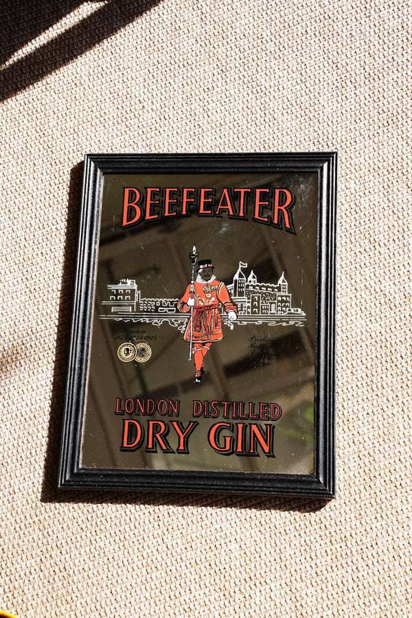 Vintage Beefeater Dry Gin Advertising Bar Mirror secondary view