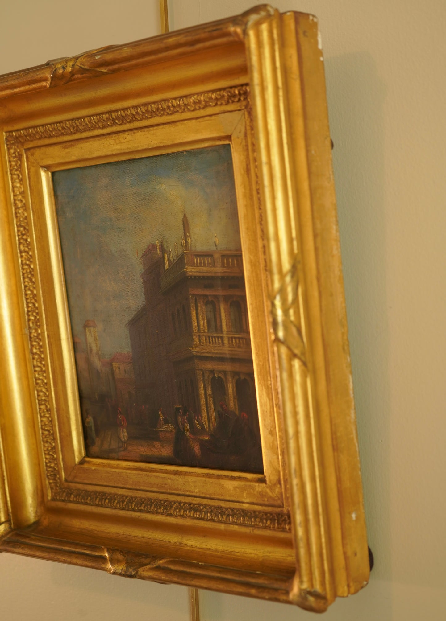 Early 19th Century Venetian School Oil Painting “The Doge’s Palace” | Antique Grand Tour Artwork in Gilt Frame
