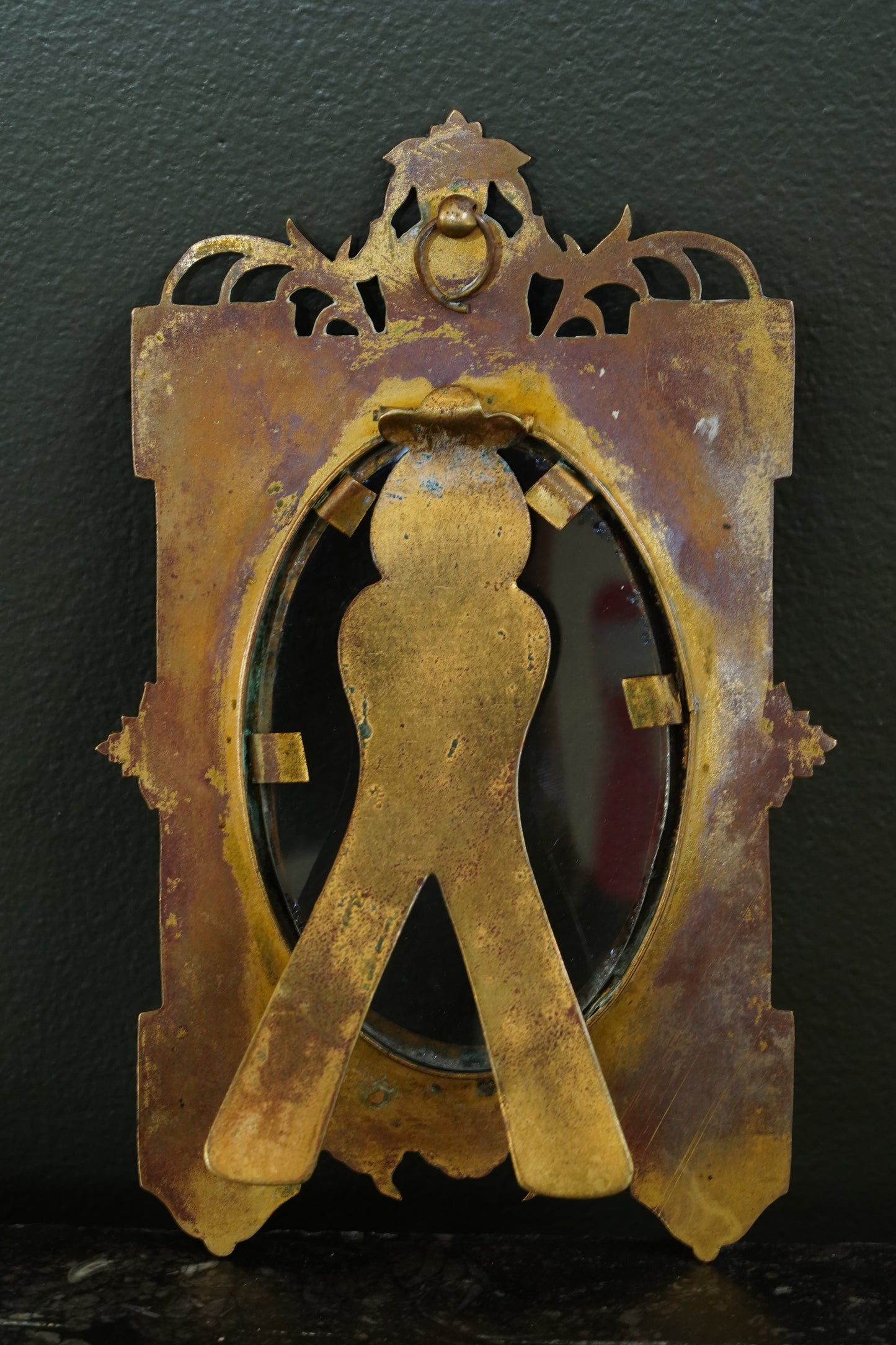 Antique Aesthetic Movement Brass Picture Frame