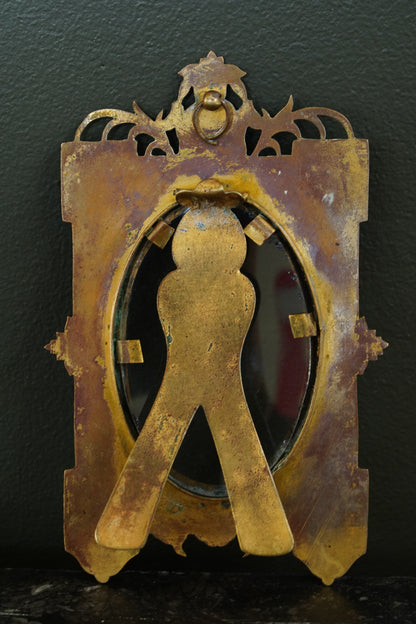 Antique Aesthetic Movement Brass Picture Frame