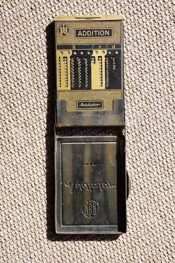 Vintage Pocket Adding Machine, Pre Decimal Sterling
