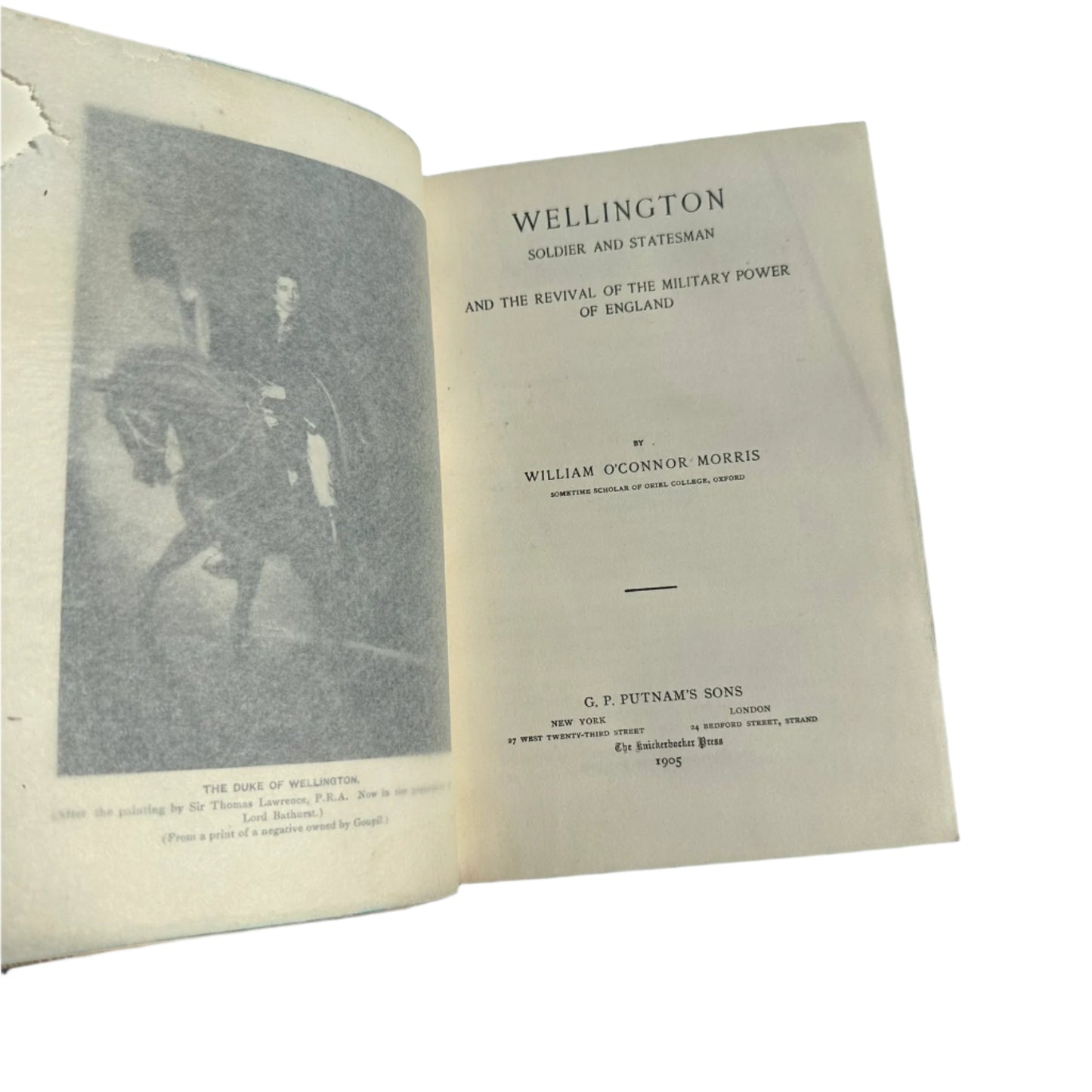 1905 "Wellington" Brown Full Leather Prize Binding Book