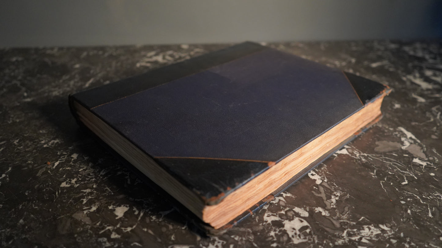 1805 "The History and Antiquities of the Abbey of St. Edmund’s Bury" Half Blue Leather Book