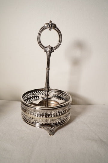 Antique English Silverplate Revolving Cruet Set, Circa 1880