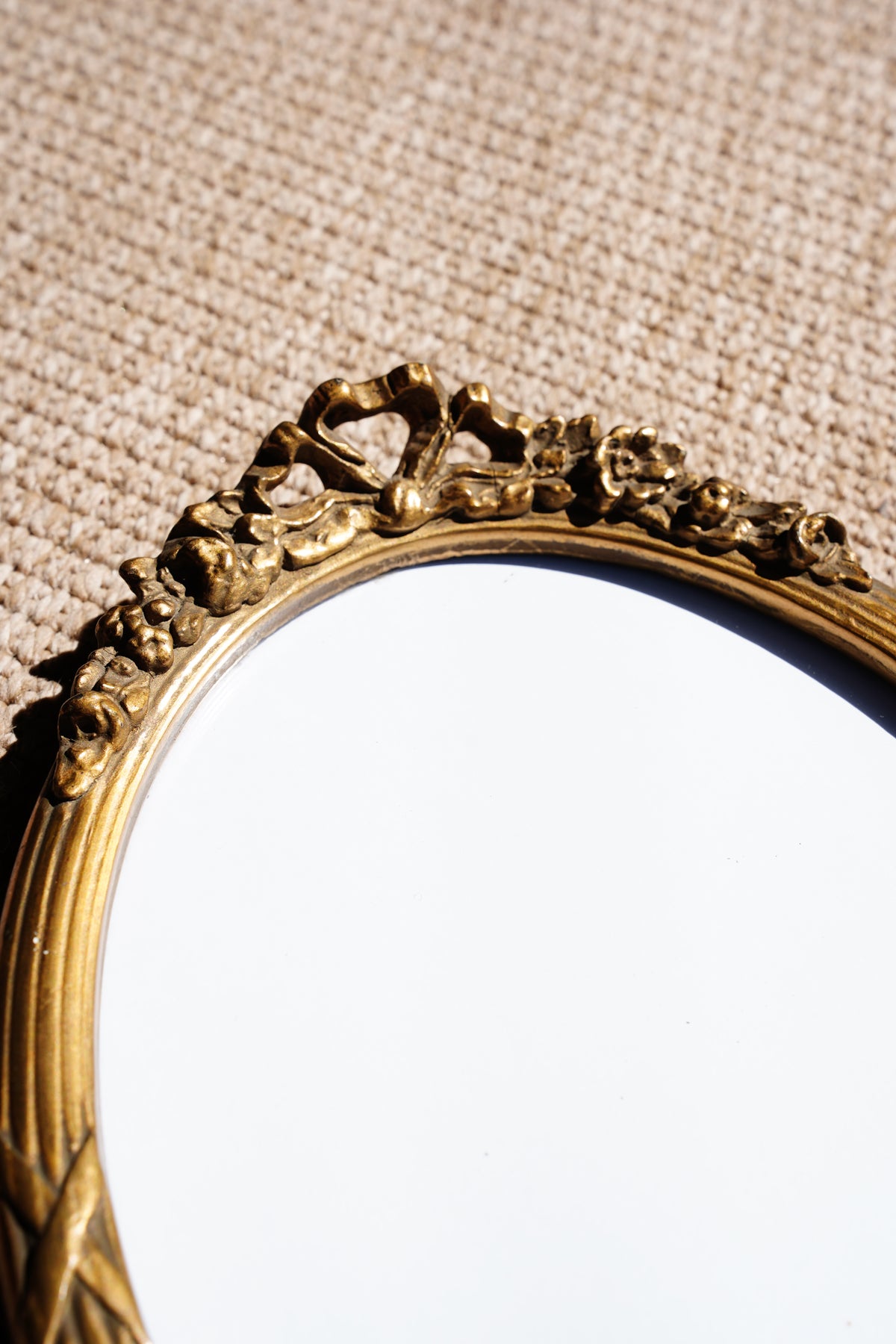 Antique Louis XVI Style Giltwood Oval Picture Frame