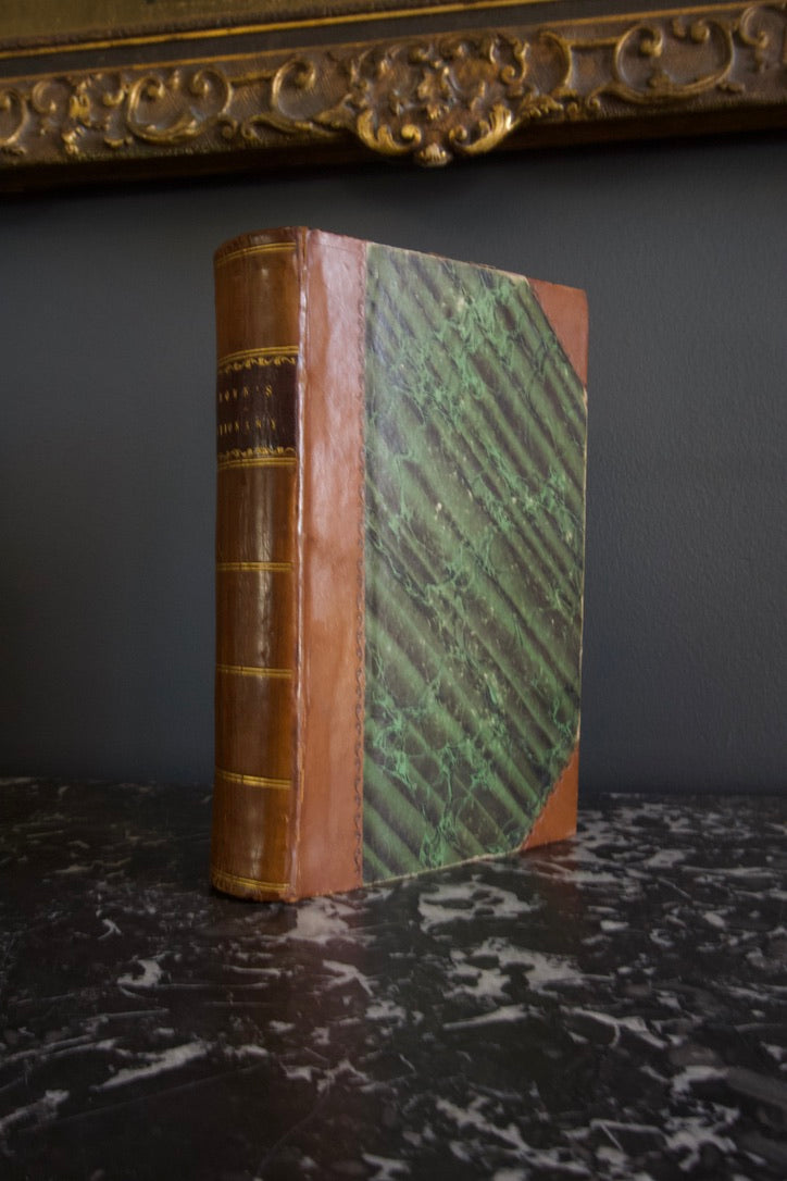 1846 "Brown’s Dictionary of The Holy Bible" Brown Half Leather Book