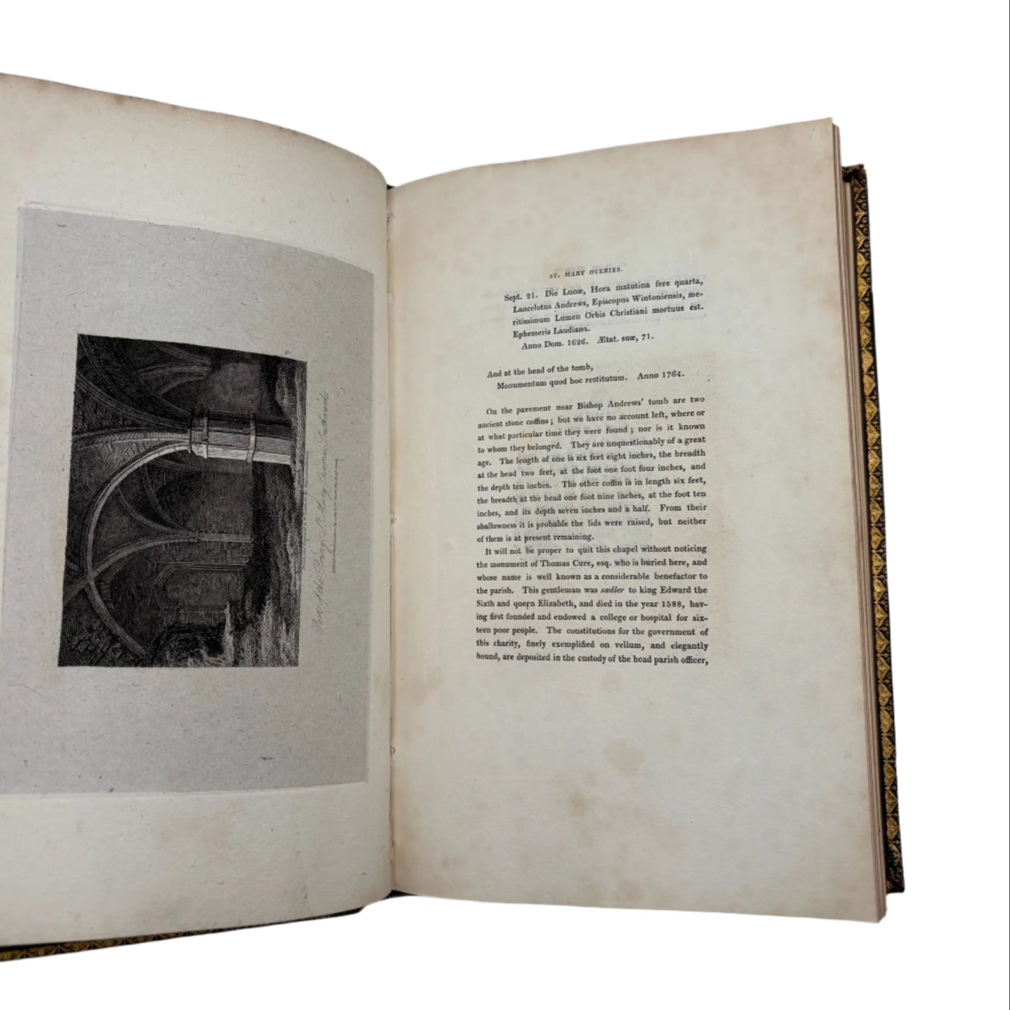 4 Volumes 1815 & 1816"The Antiquarian Itinerary" Full Black Moroccon Leather Book