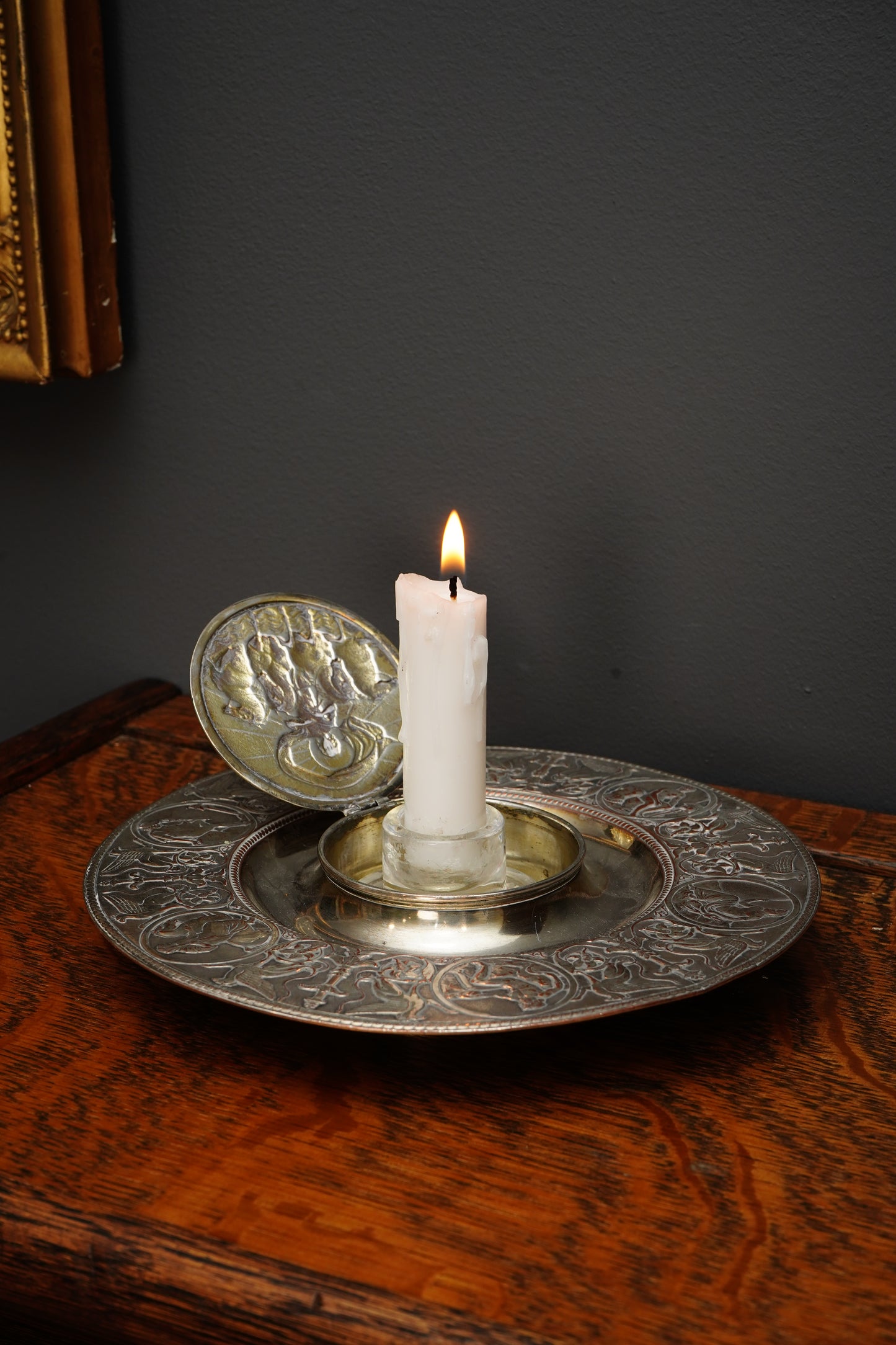Antique Victorian Silver Plate Inkwell