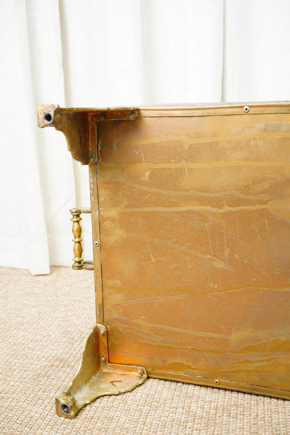 Antique Brass Brazier with Engraved Calligraphy, Ca. 1900