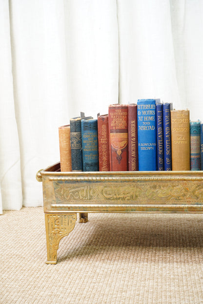 Antique Brass Brazier with Engraved Calligraphy, Ca. 1900