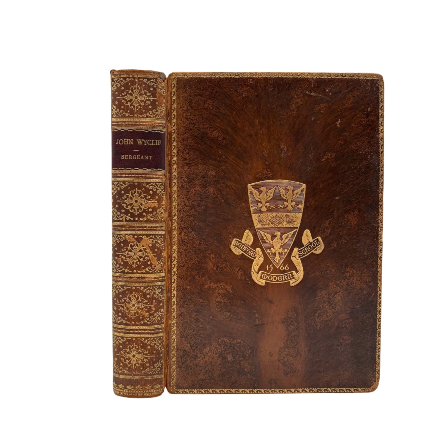 1893 "John Wyclif" Brown Full Tree-Calf Leather Book