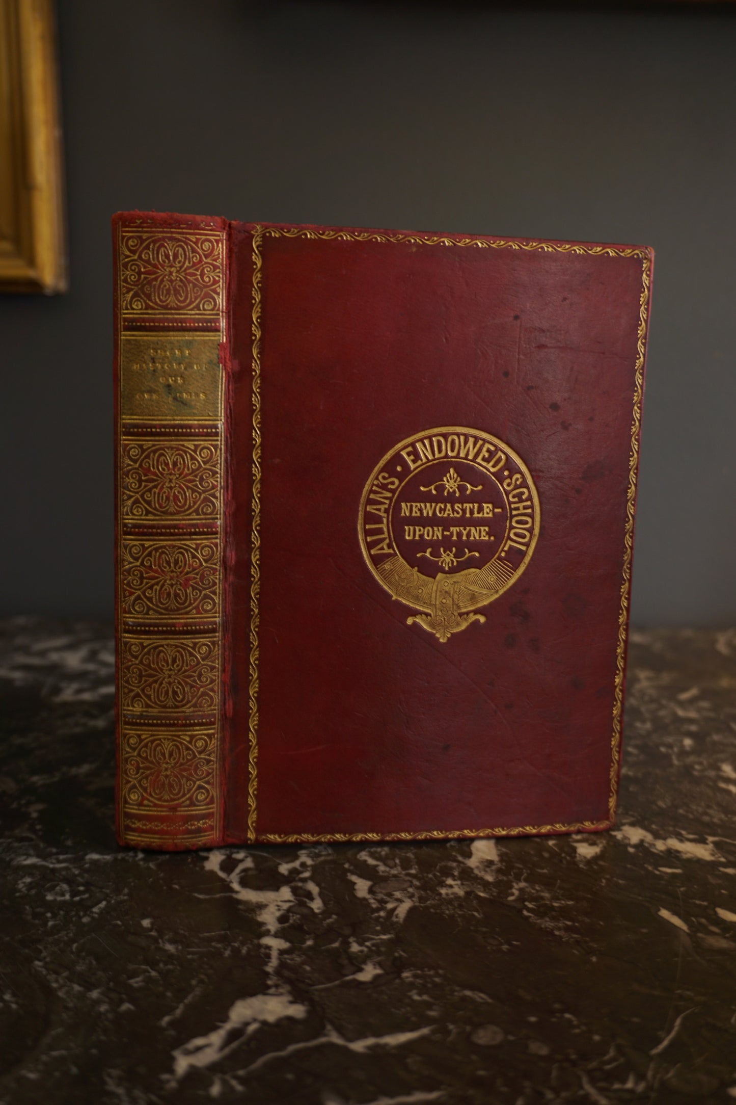 1908 "Short History of Our Own Times from the Accession of Queen Victoria to the Accession of King Edward VII" Full Leather Book