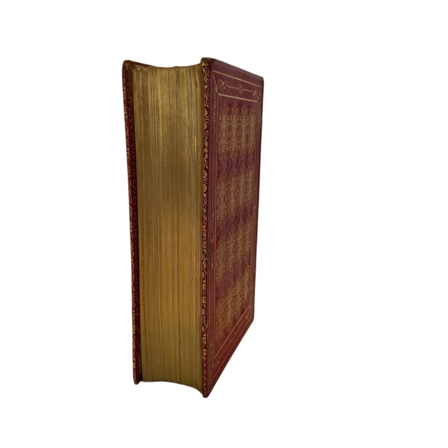 Antique Poetry Red Leather Book "The Works of Oliver Goldsmith"