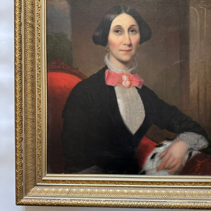 Circa 1840-1860 American Portrait Oil on Canvas