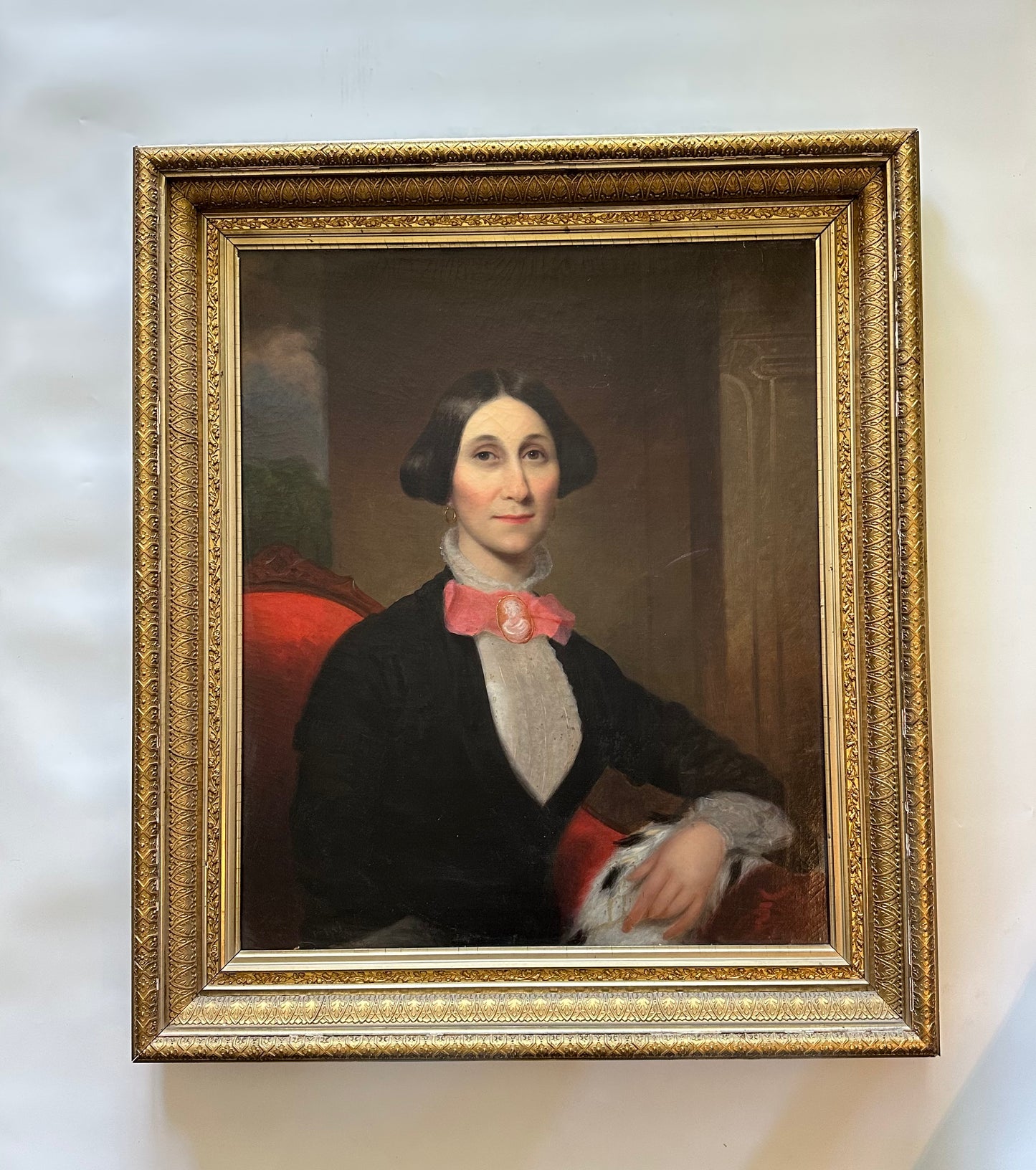 Circa 1840-1860 American Portrait Oil on Canvas