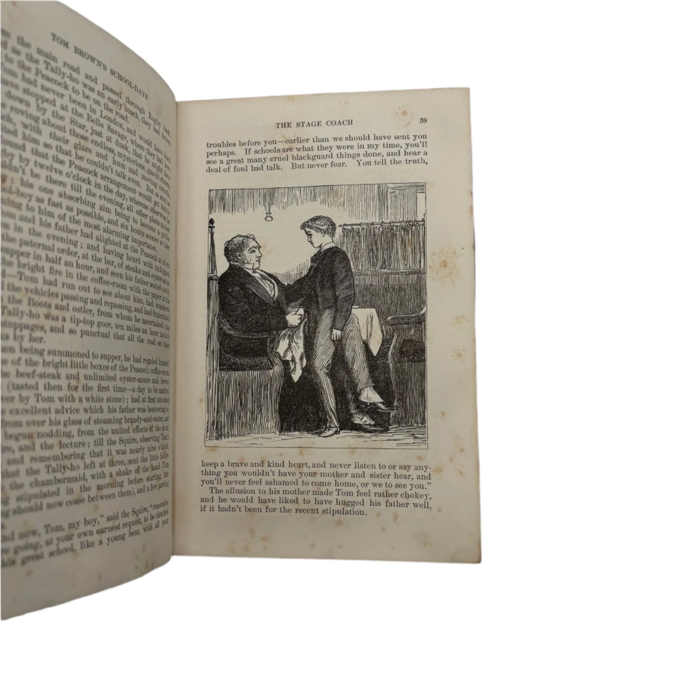 Tom Brown’s School Days 1894 Illustrated Victorian Fiction Prize Binding Leather Book