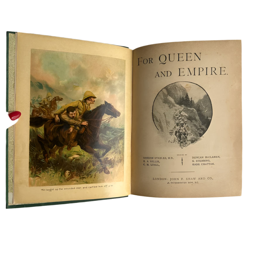 Victorian "For Queen and Empire" Cloth Book