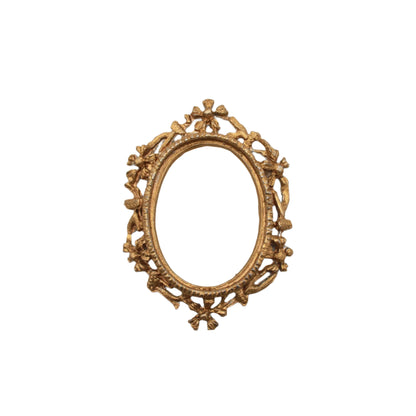 Antique French Miniature Frame – Gilded Rococo Revival Openwork, c. Late 19th Century