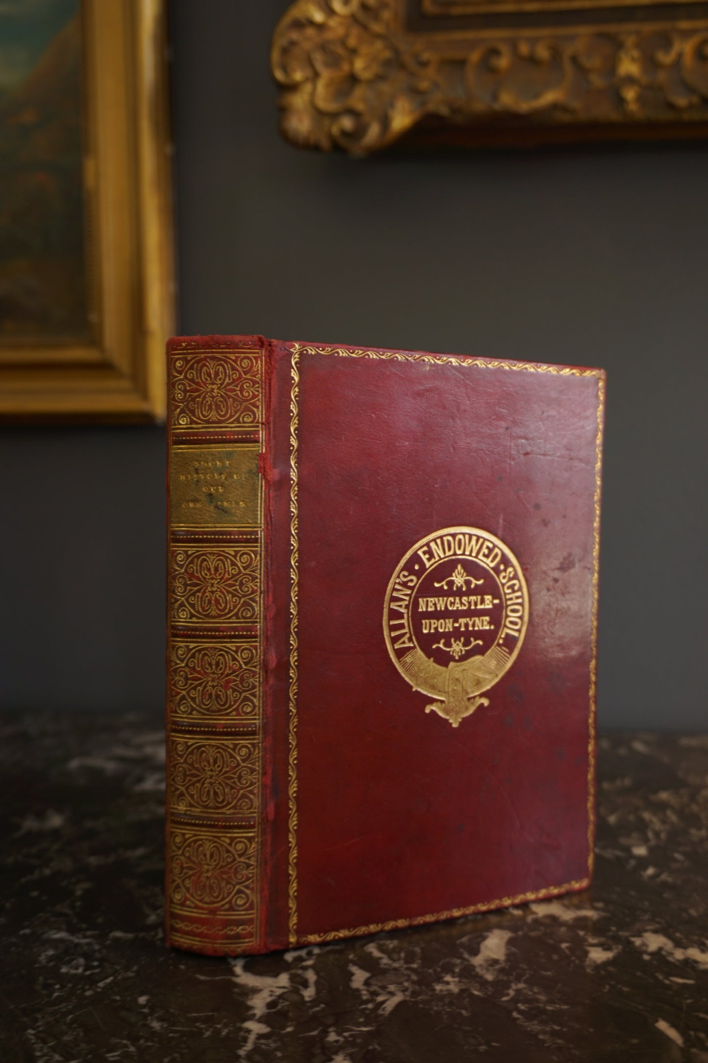 1908 "Short History of Our Own Times from the Accession of Queen Victoria to the Accession of King Edward VII" Full Leather Book