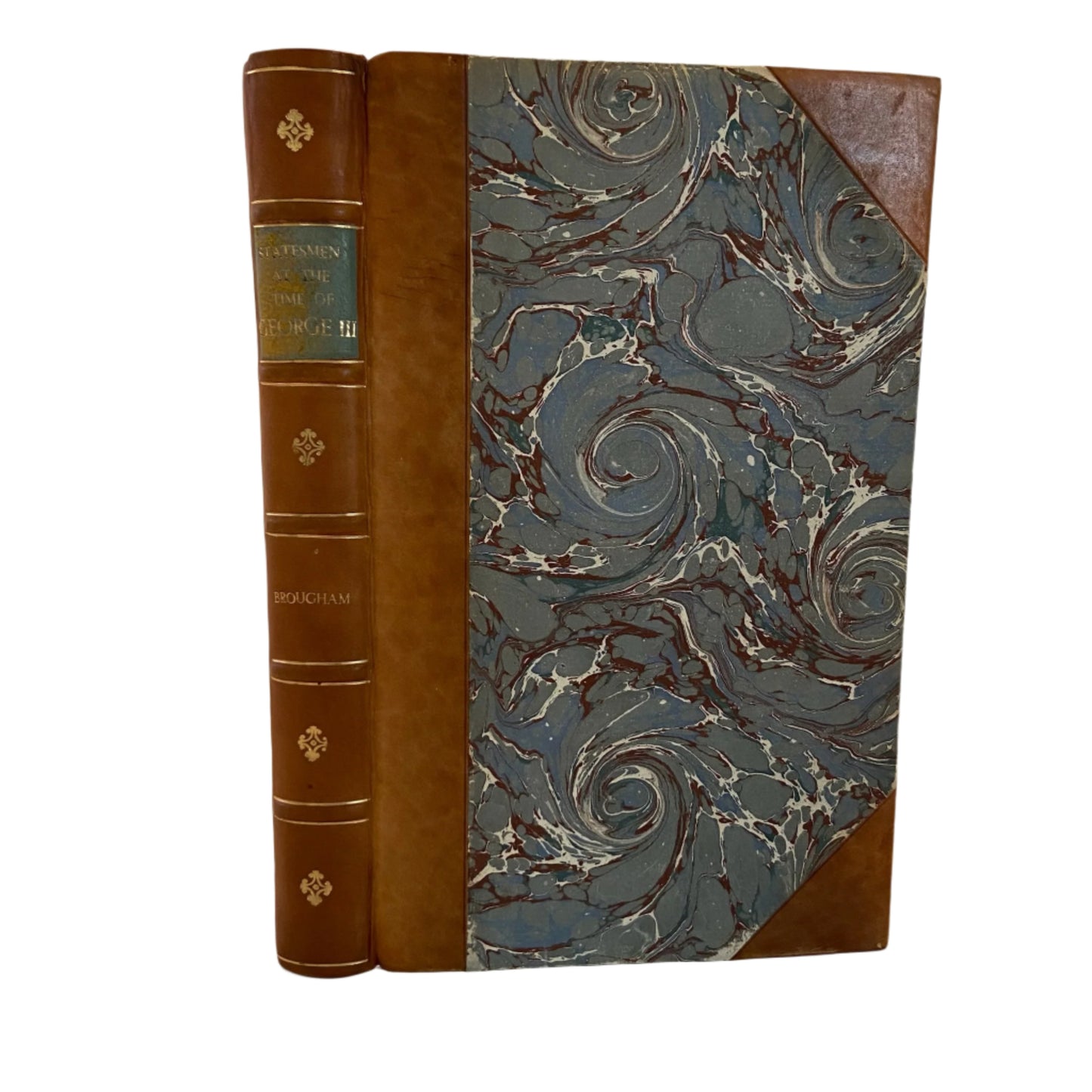 1839 "Historical Sketches of Statesmen Who Flourished In The Time of George III" Half Brown Leather Binding