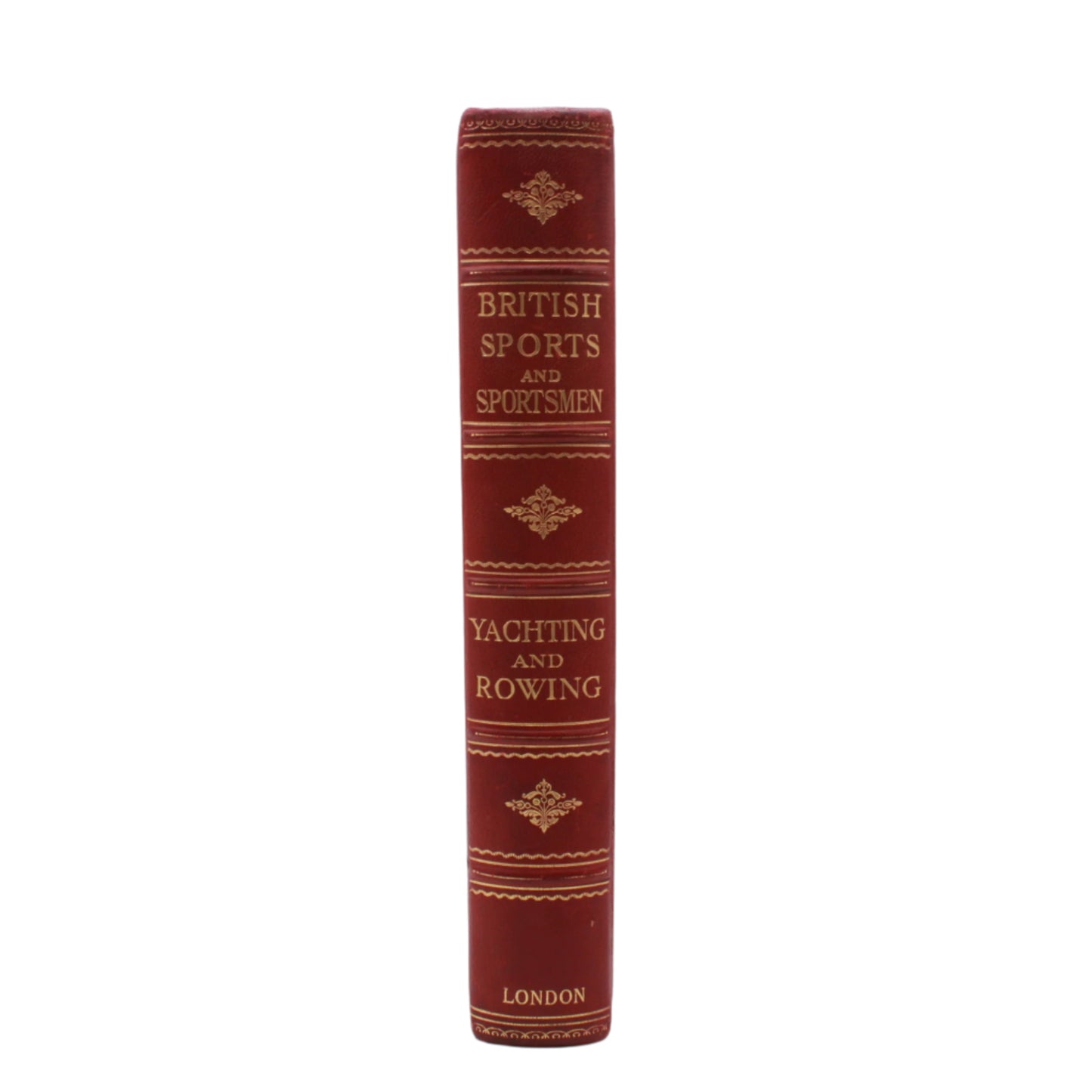 1916 “British Sports: Yachting and Rowing" XL Full Morocco Red Leather Book, First Edition
