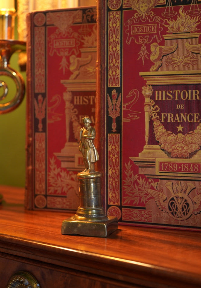 Late 19th Century Miniature Brass Figurine of Napoleon