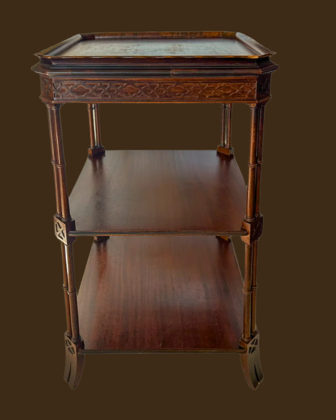 Circa 1870-1890s Victorian Wood Side Table