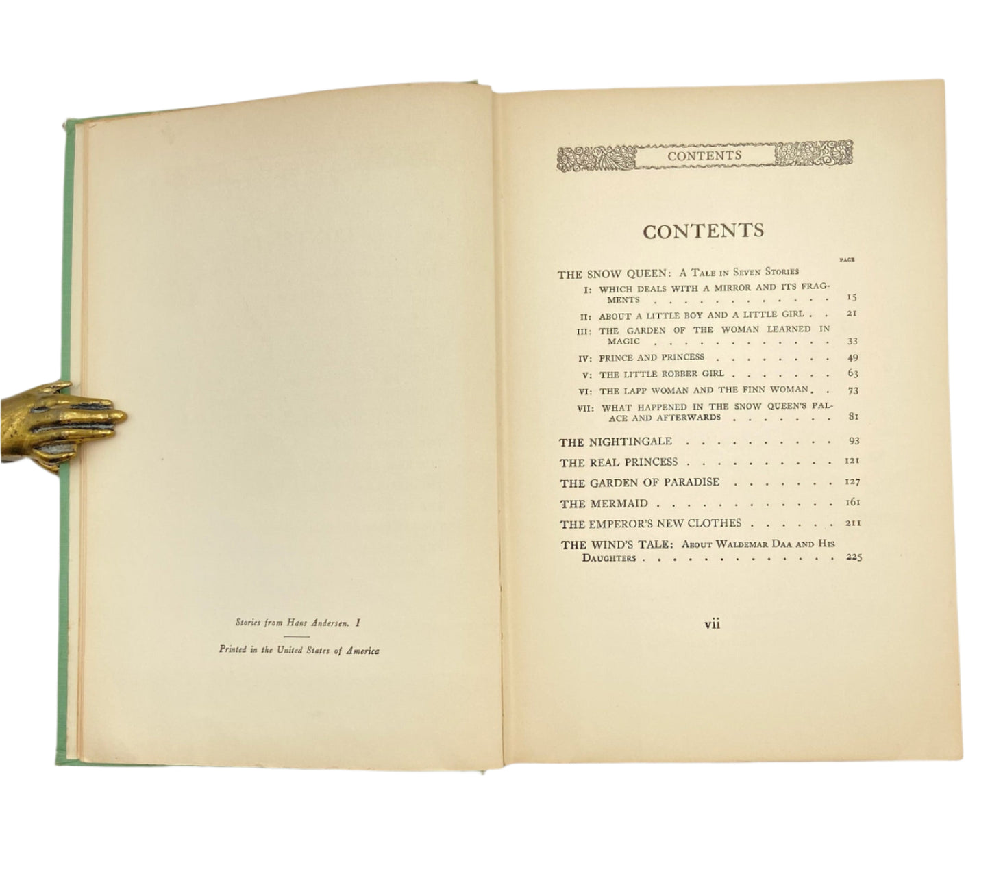 "Stories From Hans Anderson" Victorian Cloth Book