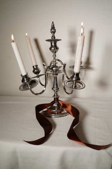 Eureka Silver Co. Quadruple-Plated Five-Arm Candelabrum, c. 1890–1910