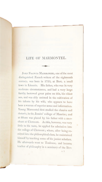 Antique Marmontel Moral Tales 1821 Full Calf Binding